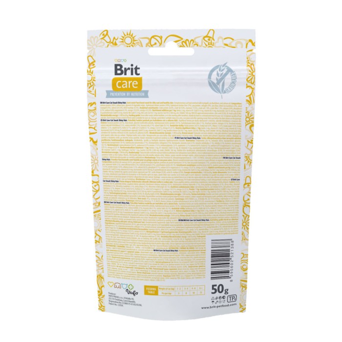 Функціональні ласощі Brit Care Shiny Hair з лососем д/котів, 50г