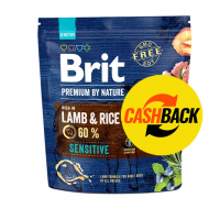 Сухой корм Brit Premium Sensitive Lamb для собак с чувствительным пище..