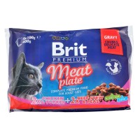 Brit Premium Cat Набор паучей Мясная тарелка, 4x100г