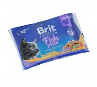 Brit Premium Cat Набір паучів Рибна тарілка, 4x100г..