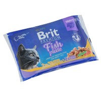 Brit Premium Cat Набор паучей Рыбная тарелка, 4x100г