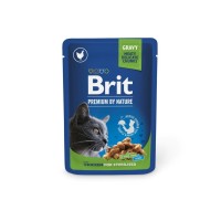Вологий корм Brit Premium Cat pouch Курка для кастрованих котів та стерилізованих кішок, 100г