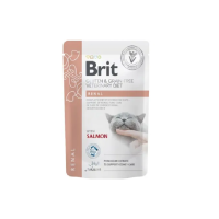 Корм влажный Brit GF VD Renal для кошек с лососем 85 г