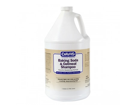 Davis Baking Soda & Oatmeal ДЕВІС ХАРЧОВА СОДА З ВІВСЯНКОЮ дезодорувальний шампунь глибокого очищення із заспокійливою дією для собак і котів , 3.8 л.