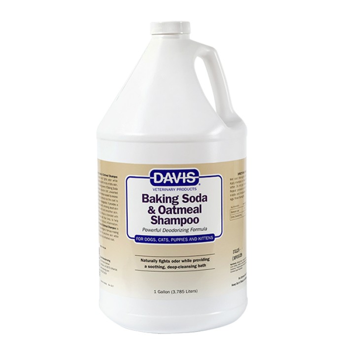 Davis Baking Soda & Oatmeal ДЕВІС ХАРЧОВА СОДА З ВІВСЯНКОЮ дезодорувальний шампунь глибокого очищення із заспокійливою дією для собак і котів , 3.8 л.