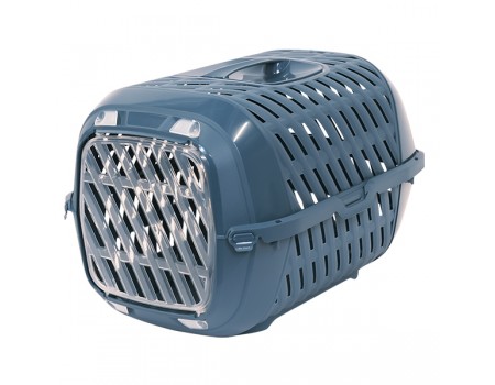 Moderna Aventro МОДЕРНА АВЕНТРО переноска для собак і котів, пластикові дверцята, 49x34.5х32см Блакитна