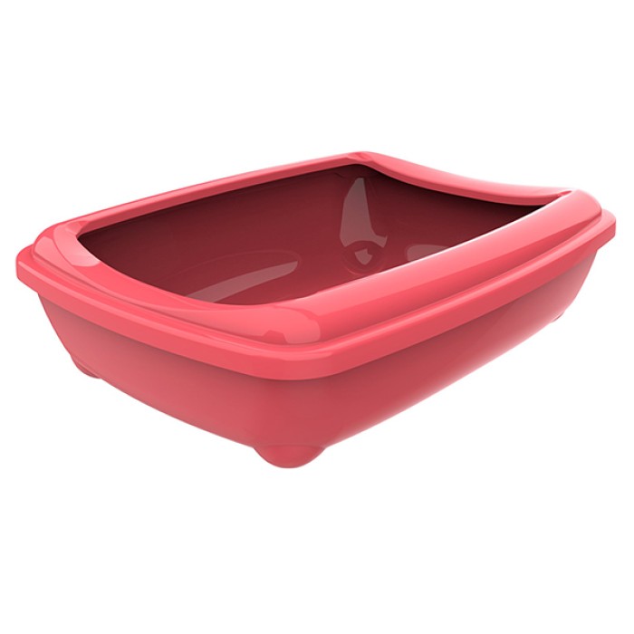 Туалет для котів, з бортиком Moderna Arist-O-Tray Jumbo  АРІСТ-О-ТРЕЙ ДЖУМБО, 57х43х16см, кораловий