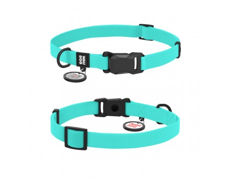 Нашийник для собак водостійкий WAUDOG Magnet c QR , магнітна пряжка, L, Ш 25 мм, Дов 34-49см тіффані