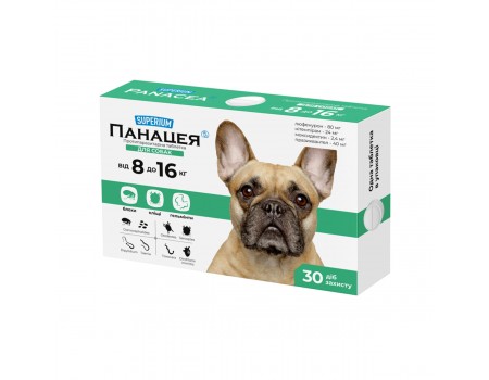 СУПЕРИУМ Панацея, противопаразитарные таблетки для собак, 8-16 кг