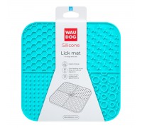 Килимок для злизування WAUDOG Silicone, 190х190х10 мм, блакитний..