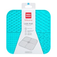 Коврик для слизывания WAUDOG Silicone, 190х190х10 мм, голубой