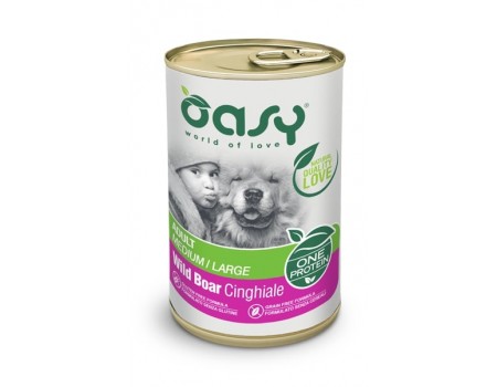 OASY OAP Adult Medium/Large Вологий корм з диким кабаном для дорослих собак середніх та великих порід віком від одного року 0.4 кг