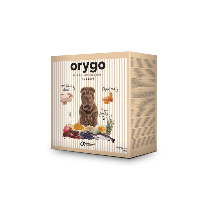 Напіввологий корм Orygo Turkey для дорослих собак, Оріго Торкі, індичка, 3.6 кг 