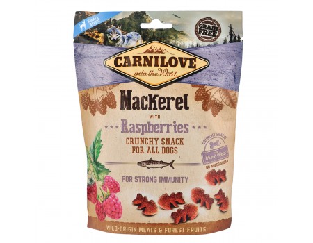 Лакомство для собак Carnilove Dog Mackerel with Raspberries Crunchy Snack скумбрия, малина 200 гр.