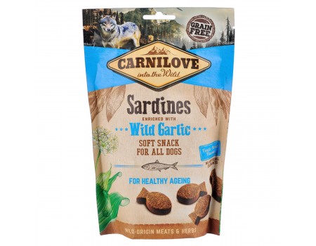 Ласощі для собак Carnilove Dog Sardines Wild garlic Semi Moist сардина, часник 200 гр.