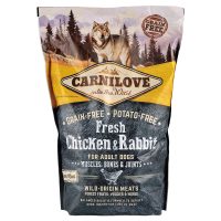 Сухой корм Carnilove Fresh Chicken and Rabbit, для взрослых собак всех пород, с курицей и кроликом, 1,5 кг
