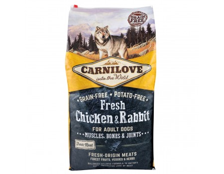 Carnilove Fresh Chicken & Rabbit for Adult dogs 12 kg (для дорослих собак з куркою та кроликом)