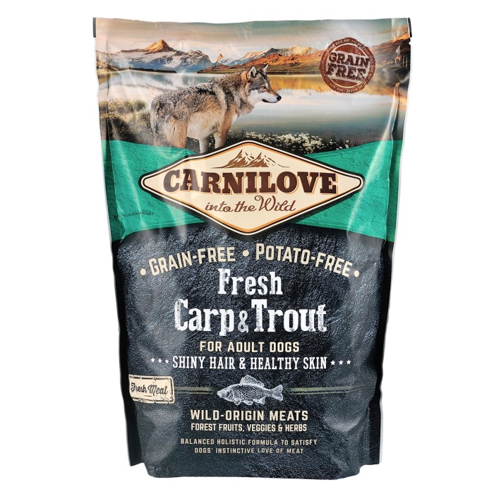 Сухой корм Carnilove Fresh Carp and Trout, для взрослых собак всех пород, с карпом и форелью, 1,5 кг