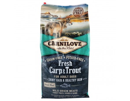 Carnilove Fresh Carp & Trout for Adult dogs (для дорослих собак з коропом та фореллю) 12 кг