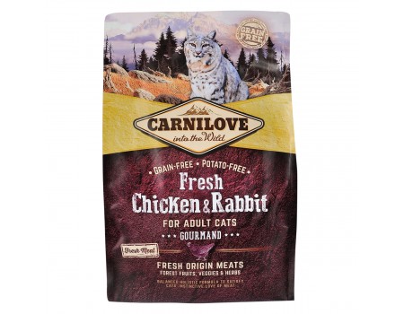 Carnilove Fresh Chicken & Rabbit for Adult cats 2 kg курка, кролик для котів