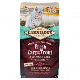 Carnilove FRESH CARP & TROUT STERILISED беззерновий корм для стерилізованих кішок та котів КАРП та ФОРЕЛЬ 6 кг