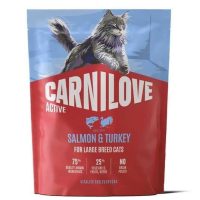 Корм сухий Carnilove Active Salmon & Turkey Large Breed для котів великих порід лосось та індичка 400 г