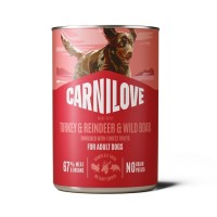 Вологий корм Carnilove Turkey & Reindeer & Wildboar для собак паштет індичка, оленина і дикий кабан 400 г