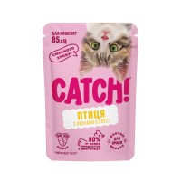 Вологий корм CATCH! для кошенят, з птицею та овочами в соусі, 85 г