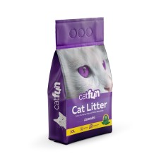 Наполнитель Catfun бентонитовый для для кошачьих туалетов ароматом лаванды 10 л