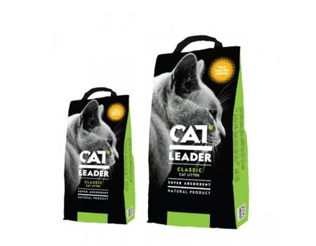 Кэт Лидер (CAT LEADER) с WILD NATURE супер-впитывающий наполнитель в кошачий туалет , 10 кг.