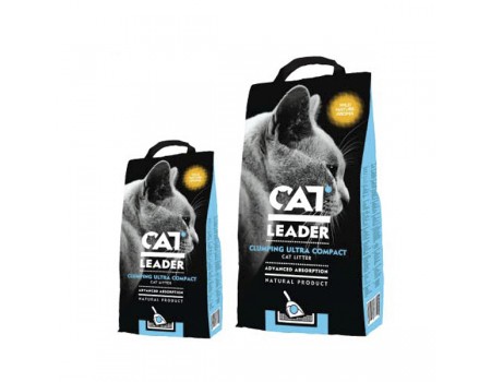 Кэт Лидер (CAT LEADER) с WILD NATURE ультра-комкующийся наполнитель в кошачий туалет, 2 кг.