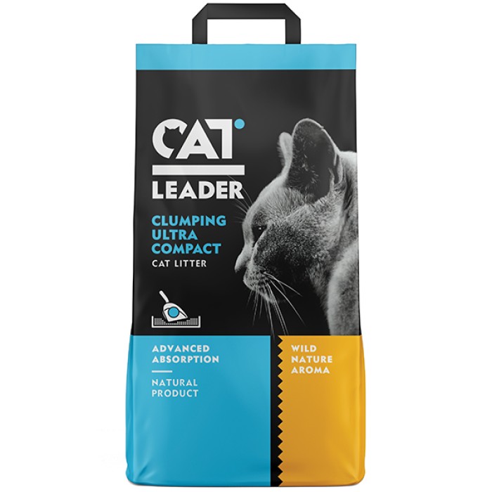 Кет Лідер (CAT LEADER) з WILD NATURE ультра-комкующийся наповнювач в котячий туалет, 10 кг.