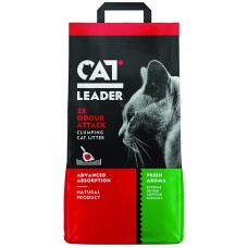 Кет Лідер (CAT LEADER) Clumping 2xOdour Attack Fresh КЕТ ЛІДЕР Подвійна СВІЖІСТЬ ультракомкующийся наповнювач у котячий туалет, 10 кг.