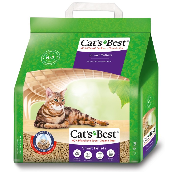 Деревний наповнювач Cat's Best Smart Pellets для котячого туалету, 10л/5кг