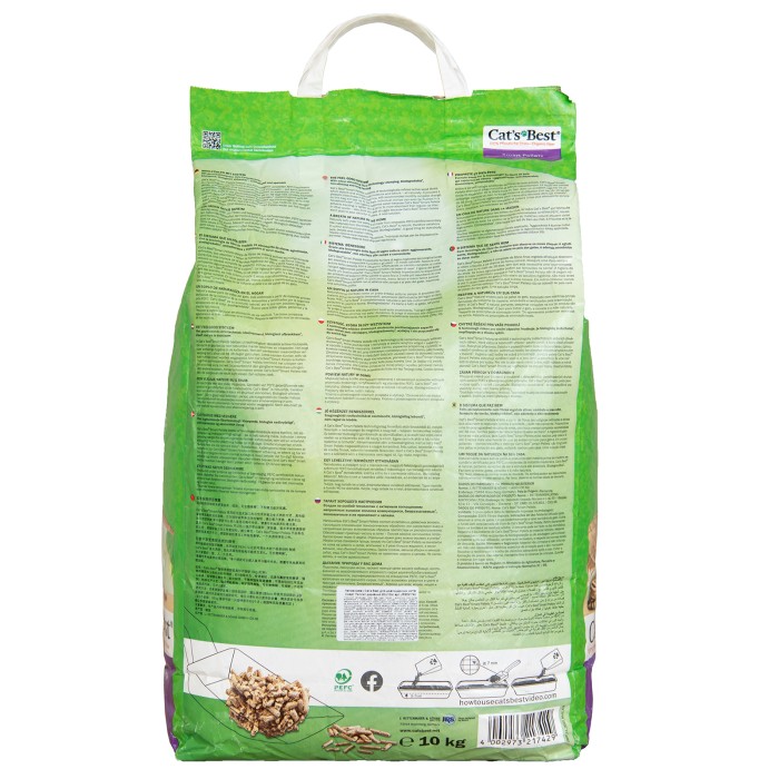 Древесный наполнитель Cat's Best Smart Pellets для кошачьего туалета 20л/10кг