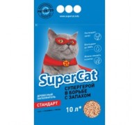 Super Cat Стандарт  - древесный наполнитель  для кошачьего туалета, 10..