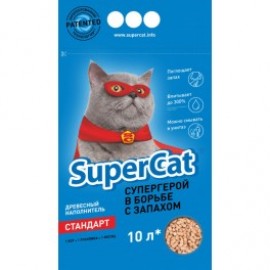 Super Cat Стандарт  - древесный наполнитель  для кошачьего туалета, 10..
