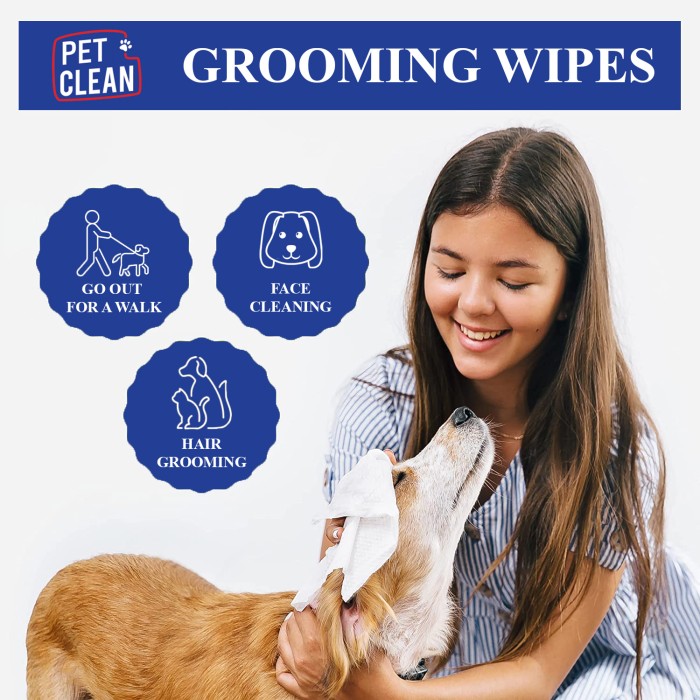 Серветки вологі Pet Clean PET GROOMING POUCH зволожуючі з легким ароматом квітучої японської вишні  100шт