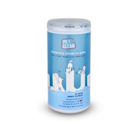 Салфетки влажные Pet Clean PET WATERLESS SHAMPOO WIPES для домашних животных, быстрое очищение складок с медово-овсяным ароматом 50 шт