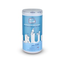 Салфетки влажные Pet Clean PET WATERLESS SHAMPOO WIPES для домашних животных, быстрое очищение складок с медово-овсяным ароматом 50 шт