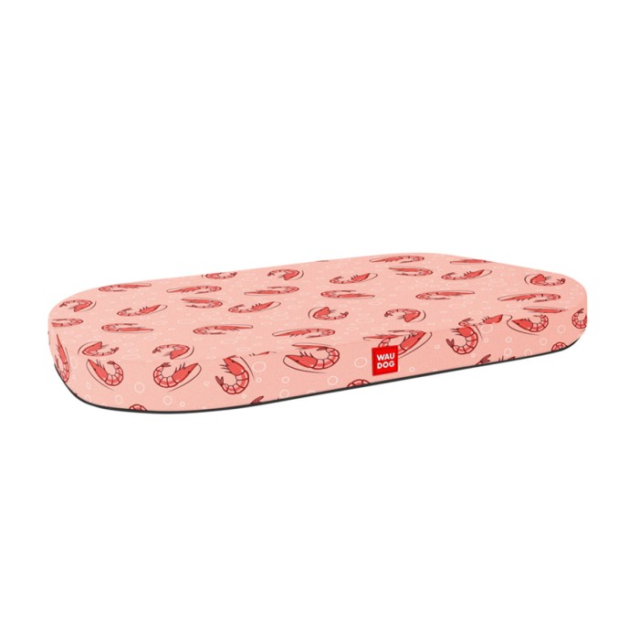 Лежанка для собак WAUDOG Relax, рисунок "Креветка", с сменным чехлом, М, 80х55 см