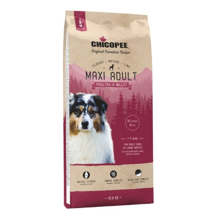 Chicopee CNL Maxi Adult Poultry and Millet - корм Чікопі Класик для собак великих порід, 15 кг