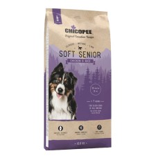 Chicopee CNL Soft Senior Chicken & Rice – напіввологий корм для літніх собак усіх порід із куркою та рисом. 15 кг