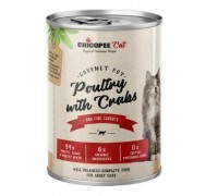 Консервы Chicopee Cat Adult Gourmet pot Poultry & Crabs для кошек, пти..