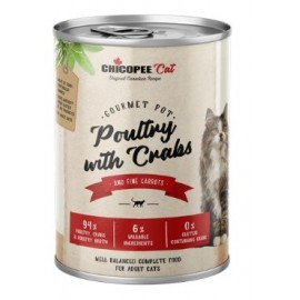 Консерви Chicopee Cat Adult Gourmet pot Poultry & Crabs для котів, пта..