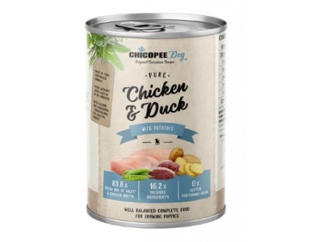 Консервы Chicopee Dog Junior Pure Chicken & Duck для щенков 400г