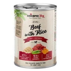 Консерви Chicopee Dog Adult Pure Beef & Rice для цуценят та дорослих собак, яловичина з рисом, 400г