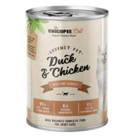 Консерви Chicopee Cat Adult Gourmet pot Duck & Chicken для кішок, курк..