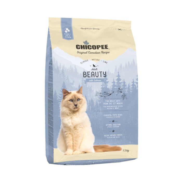 Chicopee СNL ADULT BEAUTY SALMON корм для дорослих кішок ЛОСОСЬ, 1.5 кг