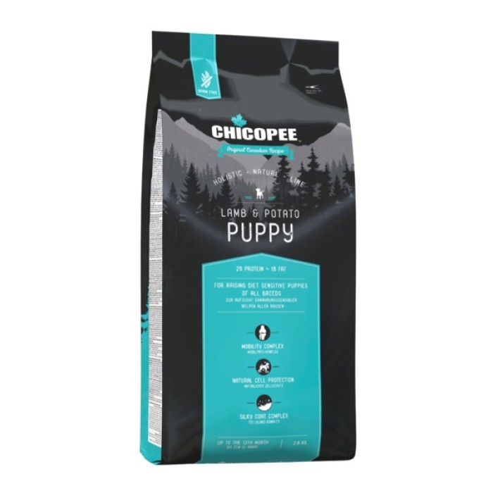 Chicopee HOLISTIC NATURE LINE Puppy Lamb & Potato сухой корм с ягненком и картофелем для щенков всех пород, 12 кг